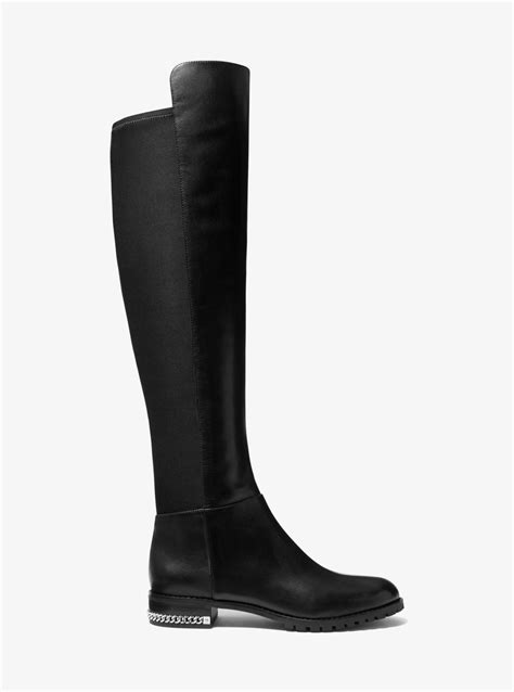 Michael Kors Sabrina Stretch Leather Boot .